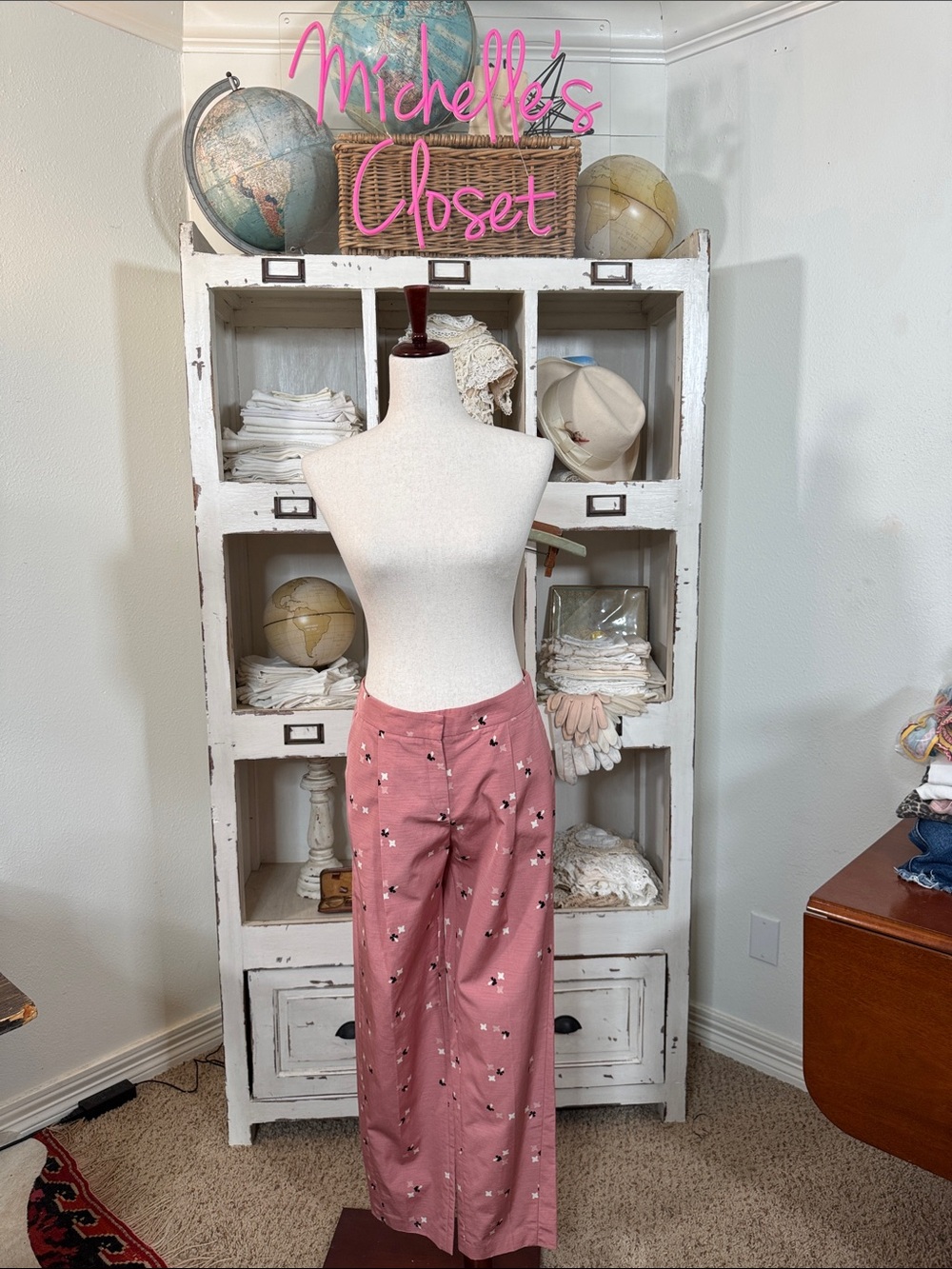 Emporio Armani Dusty Pink Floral Print Pants